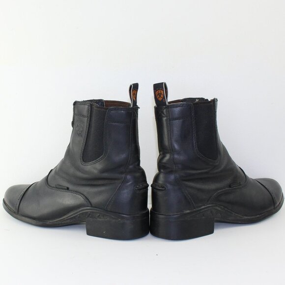 Ariat Black Leather Zip Ankle Boots (8.5 US) - Picture 3 of 10